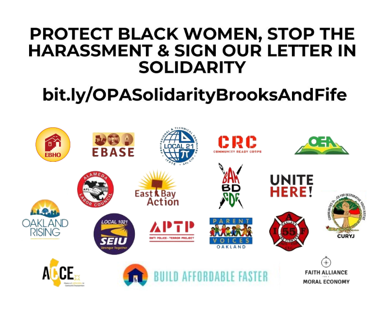 Protect Black women, stop the harassment and sign our letter in solidarity: bit.ly/OPASolidarityBrooksAndFife